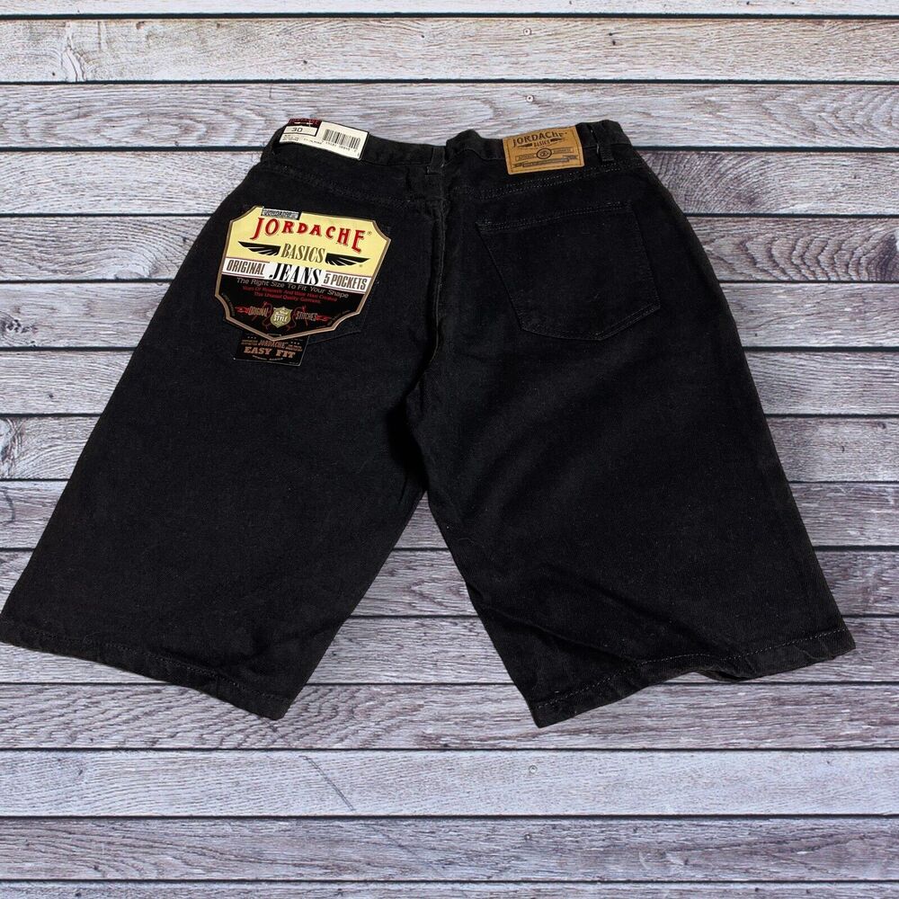 Vintage Jordache Shorts Y2K Mens Size 30 Black 10” Inseam NWT Deadstock